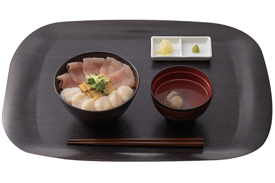 『青森長いも』＆ホタテ・マグロの海鮮三色丼