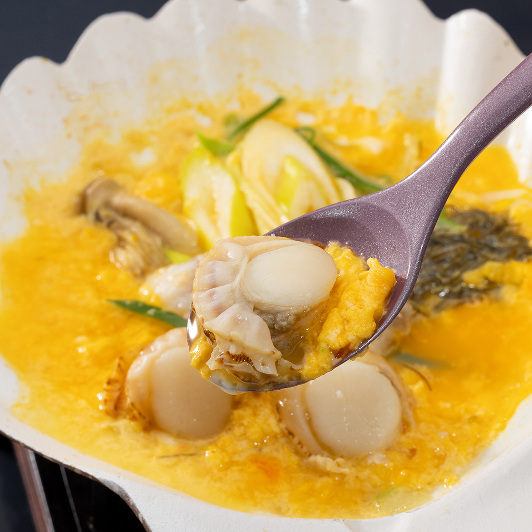 ホタテ＆タラの貝焼き味噌定食